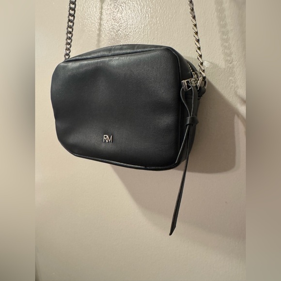 Rebecca Minkoff Crossbody Quilted Handbag/Purse Black Leather Silver Studs/chain - Picture 3 of 7